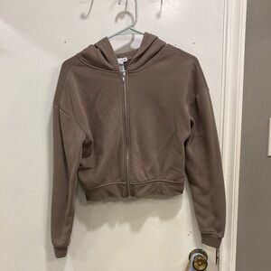 Better Together Taupe Zip-Up Hoodie